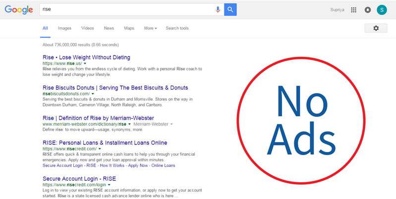 No Side Ads Google