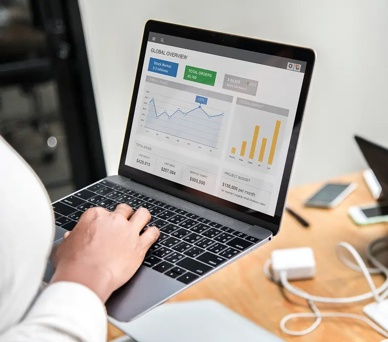 Laptop With Stats
